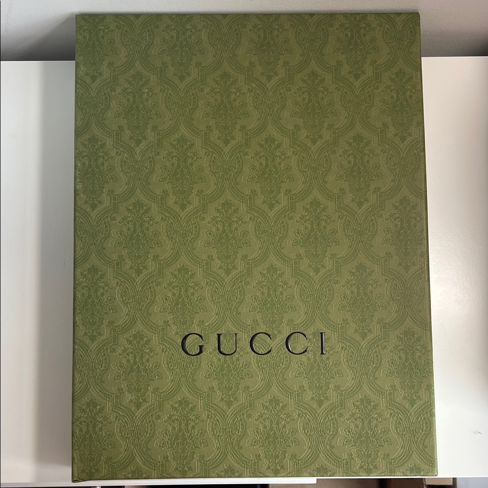 Green Toile Print Gucci Box & Receipt Envelope
